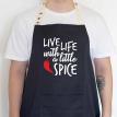Фартук Live life with a little spice (черный)