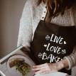 Фартук Live. Love. Bake (черный)