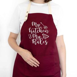 Фартук My kitchen. My rules (бордовый)