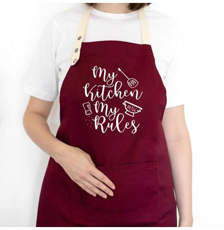 Фартук My kitchen. My rules (бордовый)