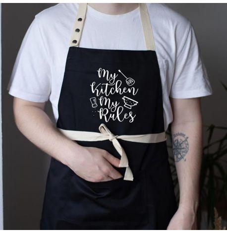 Фартук My kitchen. My rules (черный)