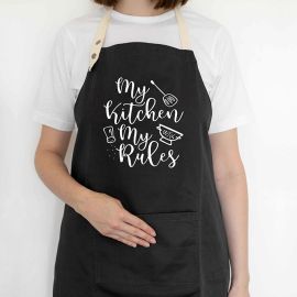 Фартух My kitchen. My rules (чорний)