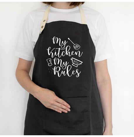 Фартук My kitchen. My rules (черный)
