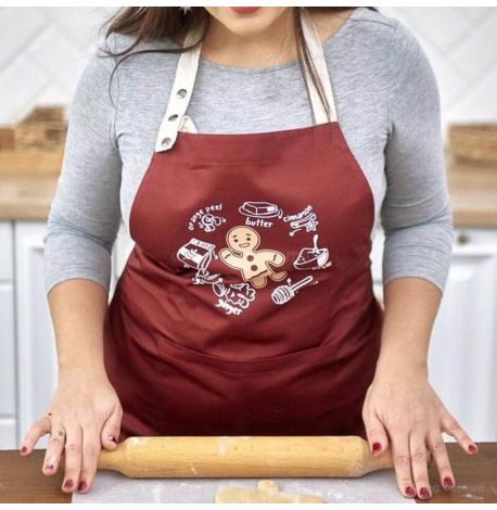 Фартук "Пряничек" (бордовый)