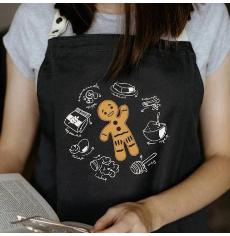 Фартук "Пряничек" (черный)