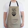 Чоловічий фартух The best man in the world (бежевий)