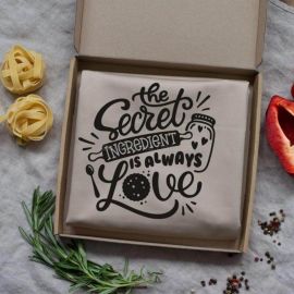 Фартук The secret ingridient is always love (бежевый)