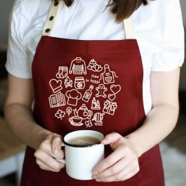 Фартук Time to hygge (бордовый)