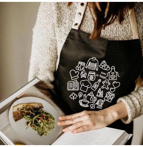 Фартук Time to hygge (черный)