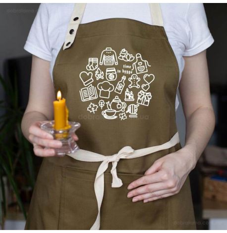 Фартук Time to hygge (хаки)