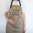 Женский фартук "У мами найсмачніше" (бежевый)