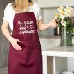 Женский фартук "У мами найсмачніше" (бордовый)