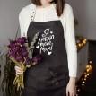 Женский фартук "Я люблю тебе, мам" (черный)