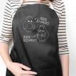 Женский фартук "Йдеш до бабусі" (черный)
