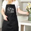 Женский фартук-передник All we need is nails (черный)