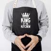 Мужской фартук King of the kitchen (черный)
