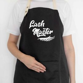 Женский фартук-передник Lash master (черный)