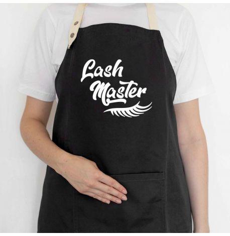 Женский фартук-передник Lash master (черный)