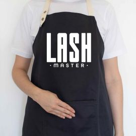 Женский фартук-передник Lash master №2 (черный)