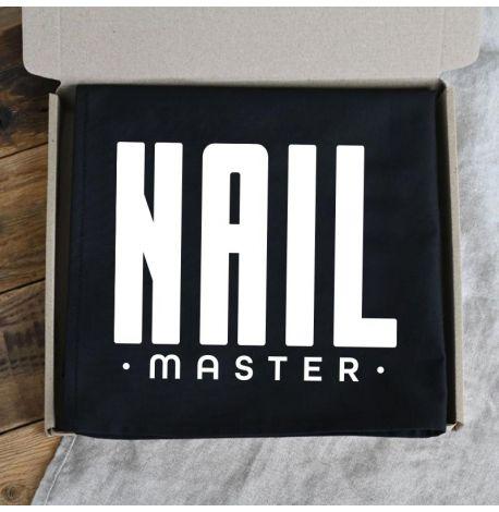 Женский фартук-передник Nail master №2 (черный)