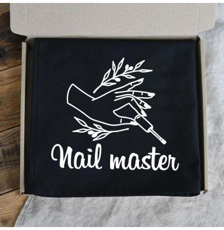 Женский фартук-передник Nail master (черный)