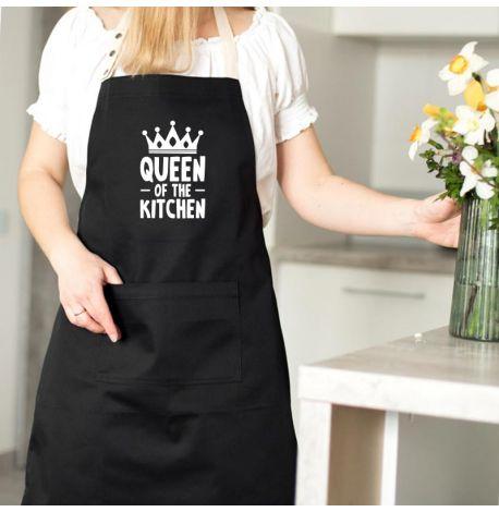 Женский фартук Queen of the kitchen (черный)