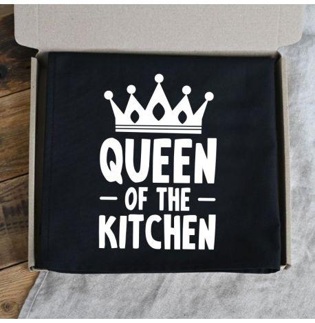 Женский фартук Queen of the kitchen (черный)