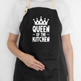 Женский фартук Queen of the kitchen (черный)