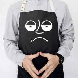 Фартух Sad face (чорний)