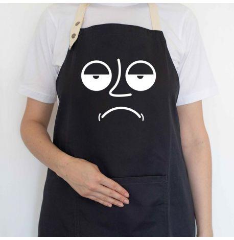 Фартук Sad face (черный)