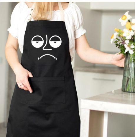 Фартук Sad face (черный)