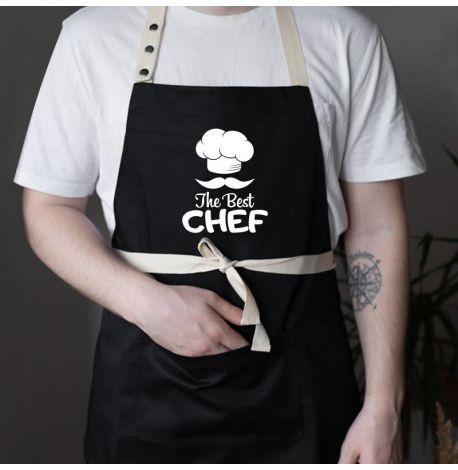 Мужской фартук The best Chef (черный)