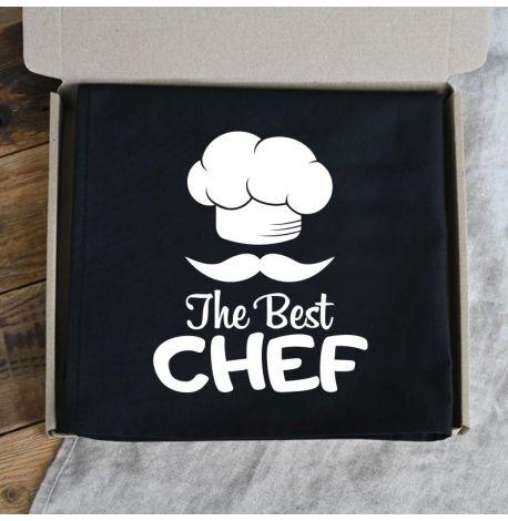 Мужской фартук The best Chef (черный)