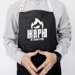 Мужской фартук «Жарю не тільки м'ясо» (черный)