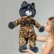 Плюшева іграшка «Котик ЗСУ» (темно-сірий)