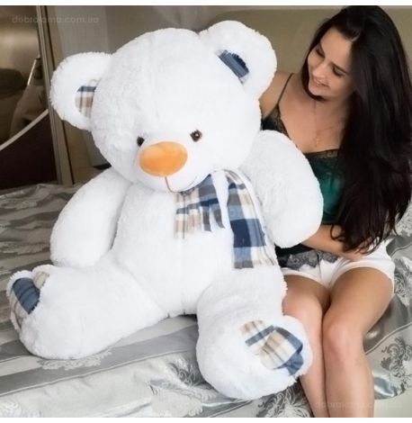 Плюшевий ведмедик «Барнік» 130 см (білий)