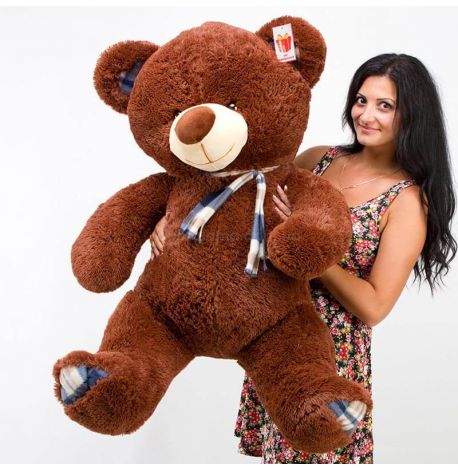 Плюшевий ведмедик «Барнік» 130 см (шоколадний)
