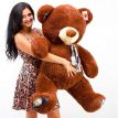 Плюшевий ведмедик «Барнік» 130 см (шоколадний)