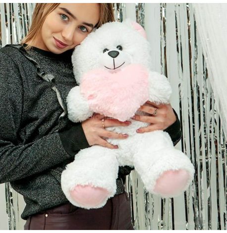 Плюшевий ведмедик «Френк» 65 см (білий)