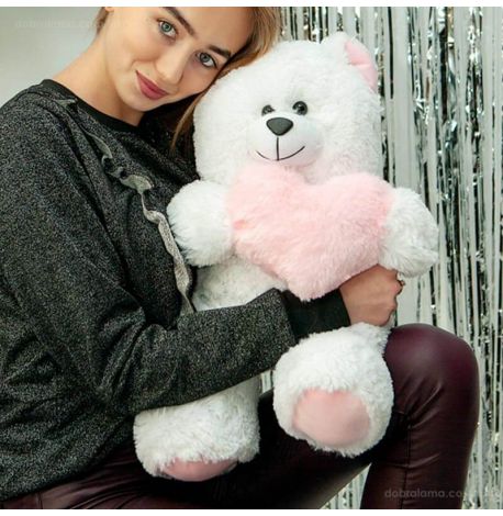 Плюшевий ведмедик «Френк» 65 см (білий)