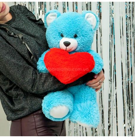 Плюшевий ведмедик «Френк» 65 см (блакитний)