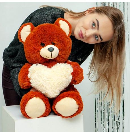 Плюшевый мишка «Френк» 65 см (коричневый)