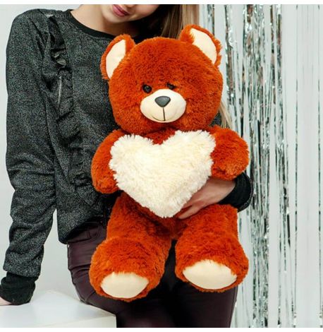 Плюшевый мишка «Френк» 65 см (коричневый)