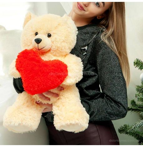 Плюшевий ведмедик «Френк» 65 см (кремовий)