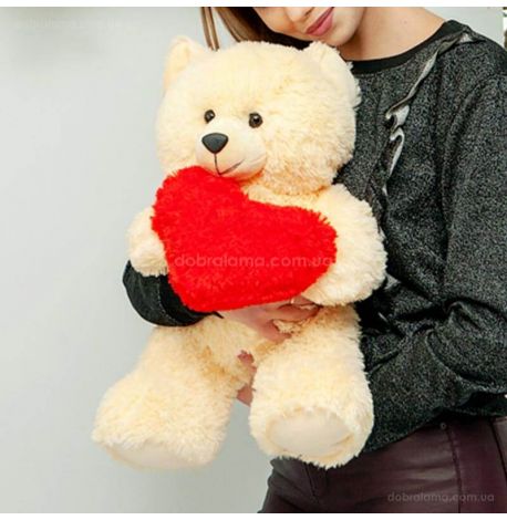 Плюшевий ведмедик «Френк» 65 см (кремовий)