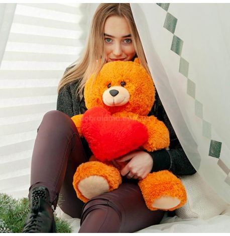 Плюшевий ведмедик «Френк» 65 см (рудий)