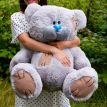 Плюшевий ведмедик «Гриша» 100 см (сірий)