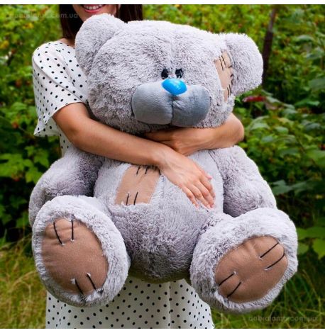 Плюшевий ведмедик «Гриша» 100 см (сірий)
