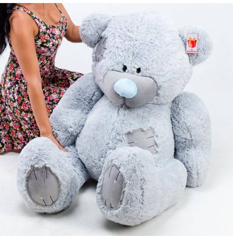 Плюшевий ведмедик «Гриша» 150 см (сірий)