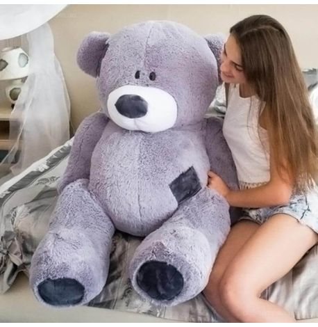 Плюшевий ведмедик «Гриша» 150 см (сірий)